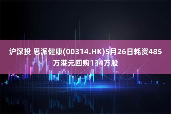 沪深投 思派健康(00314.HK)5月26日耗资485万港元回购134万股