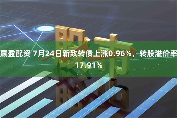 赢盈配资 7月24日新致转债上涨0.96%，转股溢价率17.91%